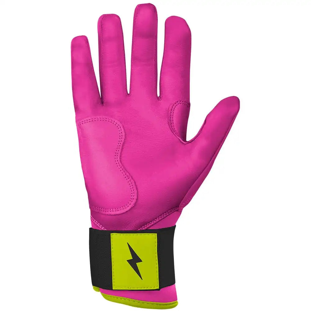 Bear Series Long Cuff Batting Gloves - Pink Lightning Secondary image