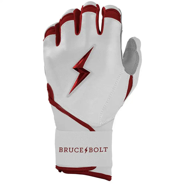 Chrome Series Long Cuff Batting Gloves - Maroon
