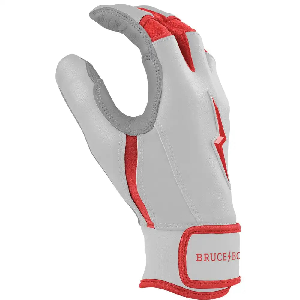 Chrome Series Short Cuff Batting Gloves - Red