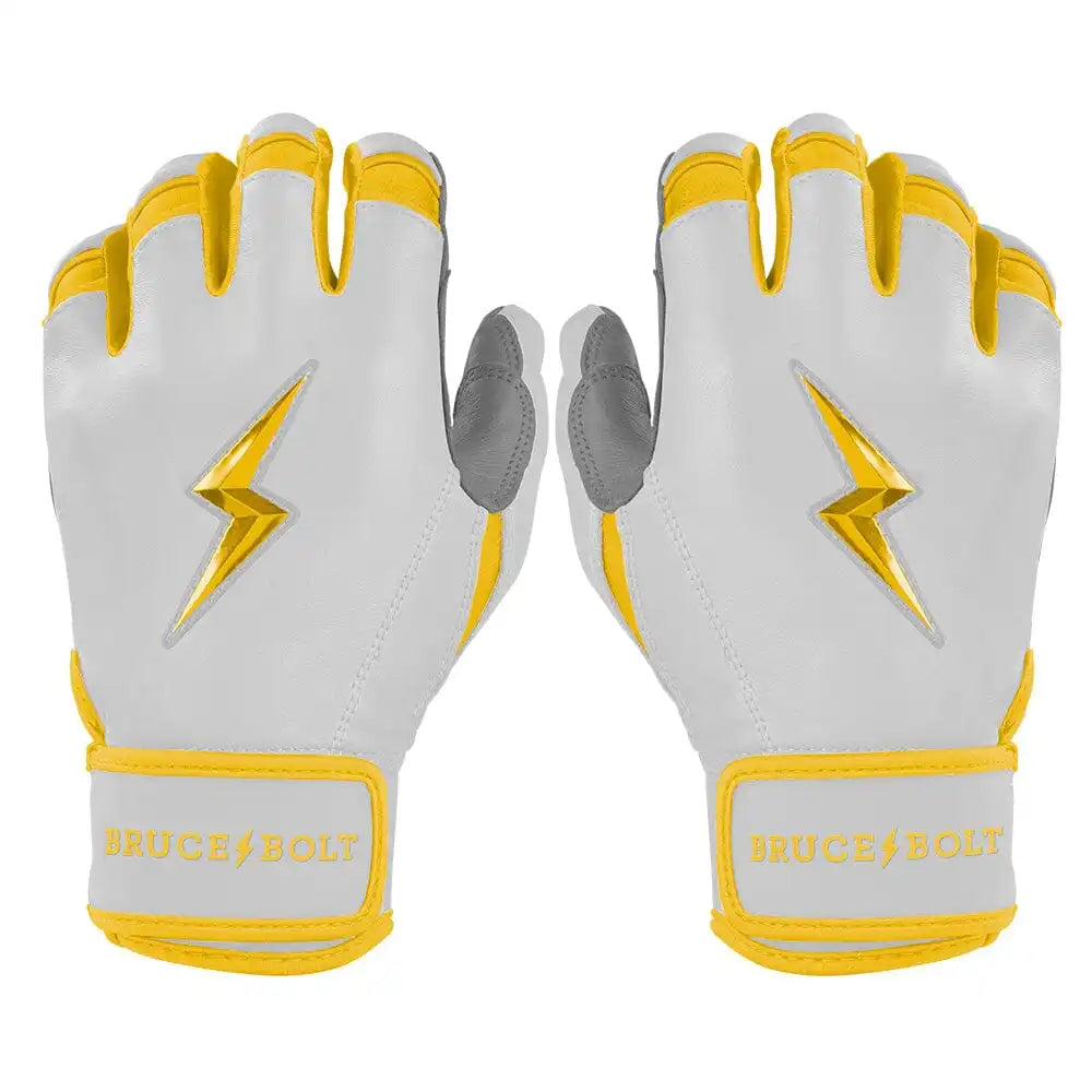 Chrome Series Short Cuff Batting Gloves - Yellow Main image