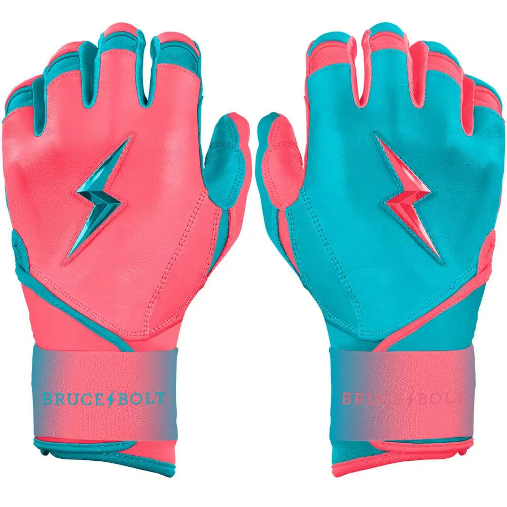 Max Clark Signature Series Long Cuff Batting Gloves - Pink/Teal Main image