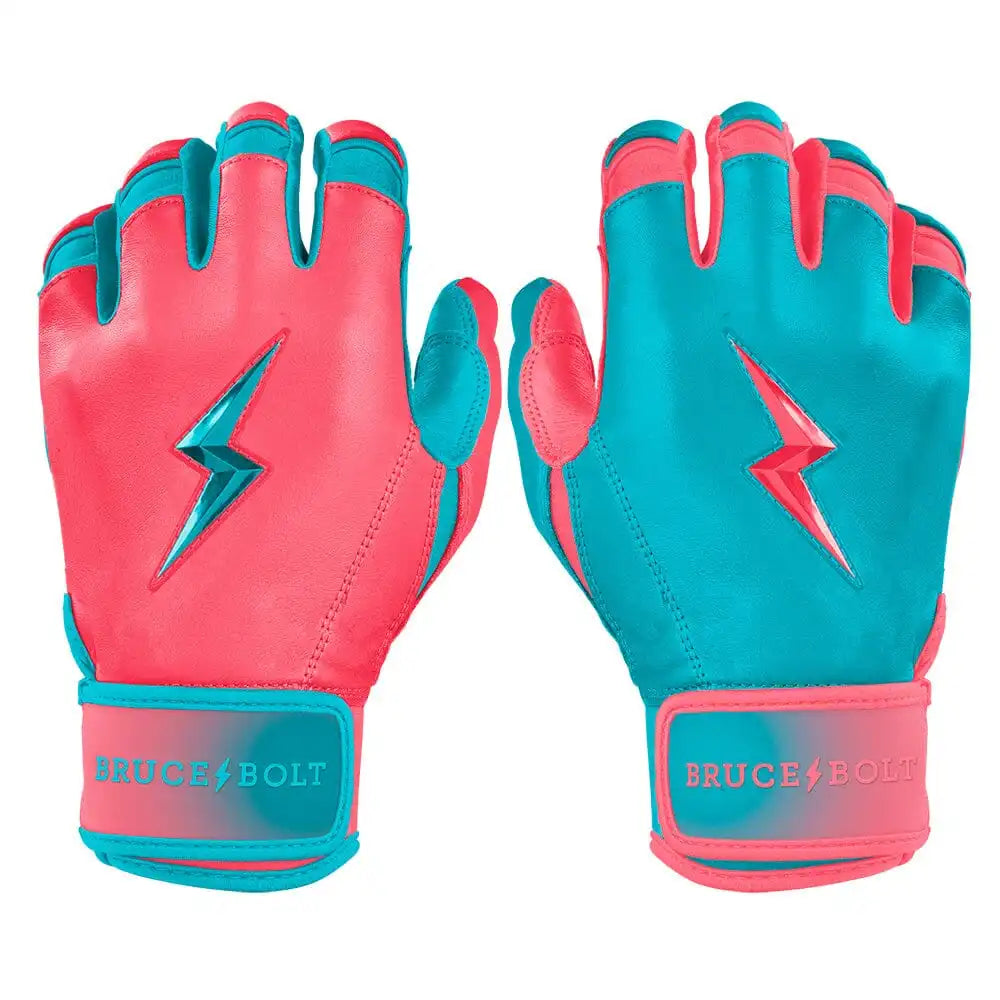 Max Clark Signature Series Short Cuff Batting Gloves - Pink/Teal Main image