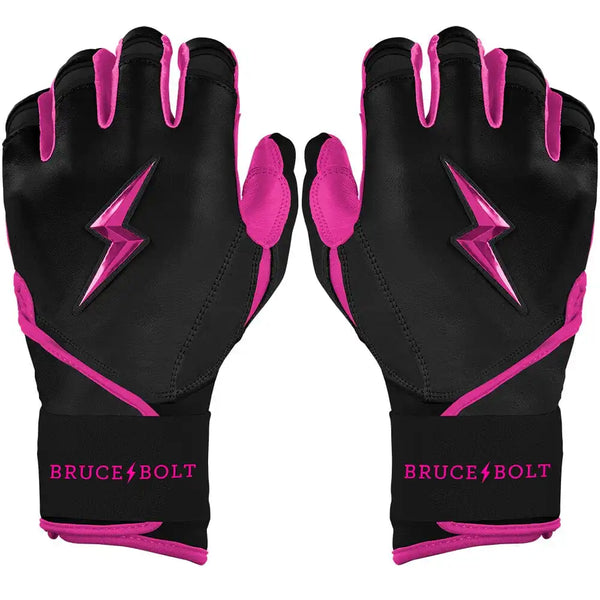 Bear Series Long Cuff Batting Gloves - Hot Pink