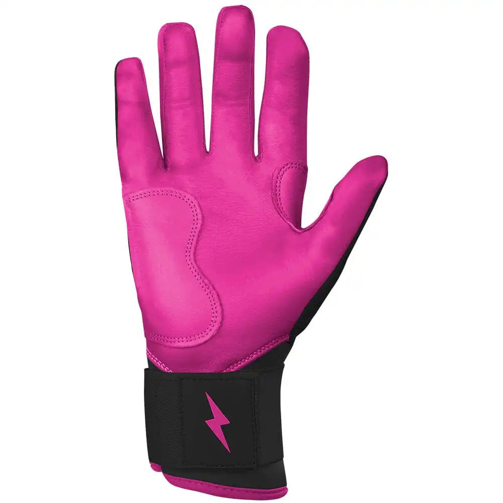 Bear Series Long Cuff Batting Gloves - Hot Pink Secondary image