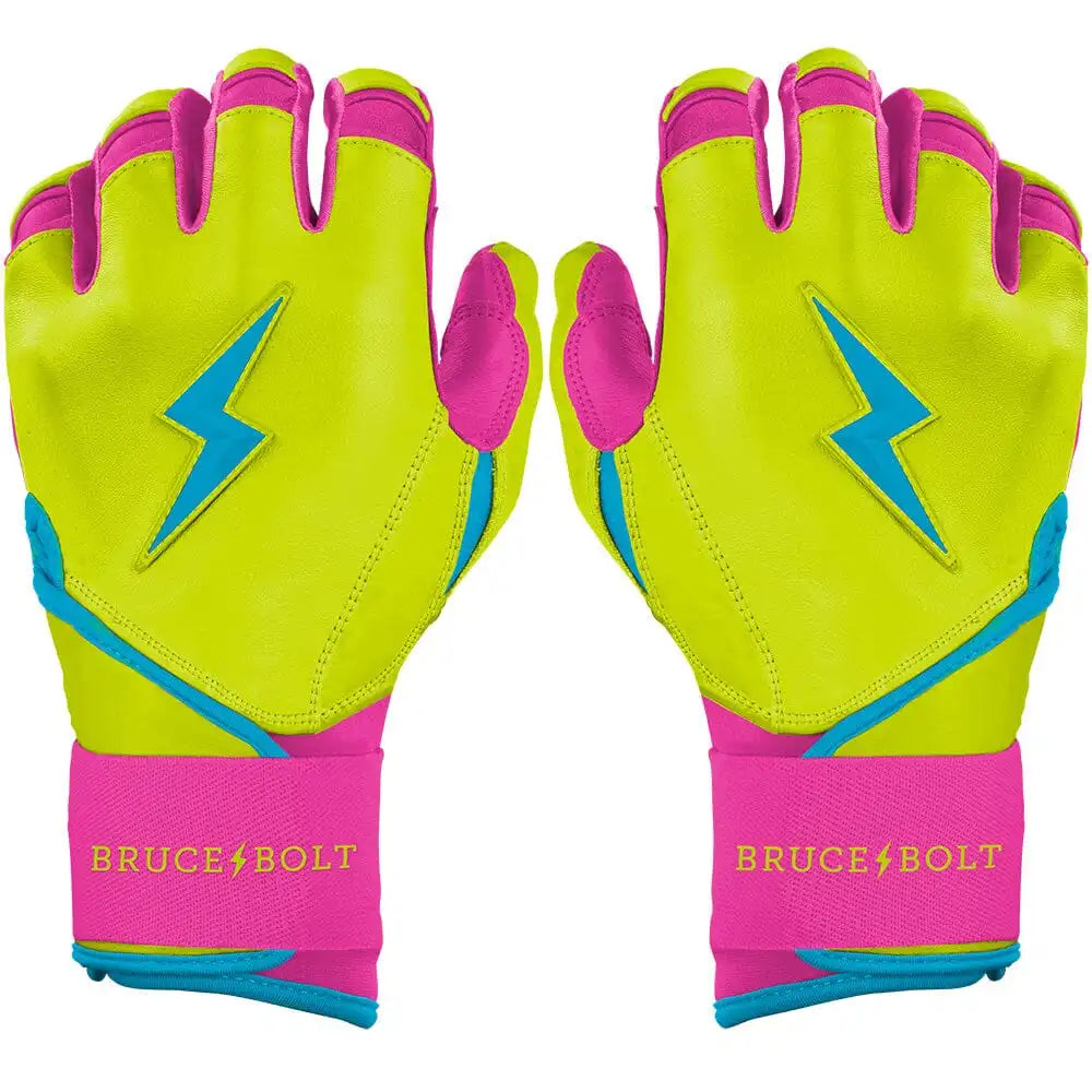 Bear Series Long Cuff Batting Gloves - Caribbean Yellow Main image