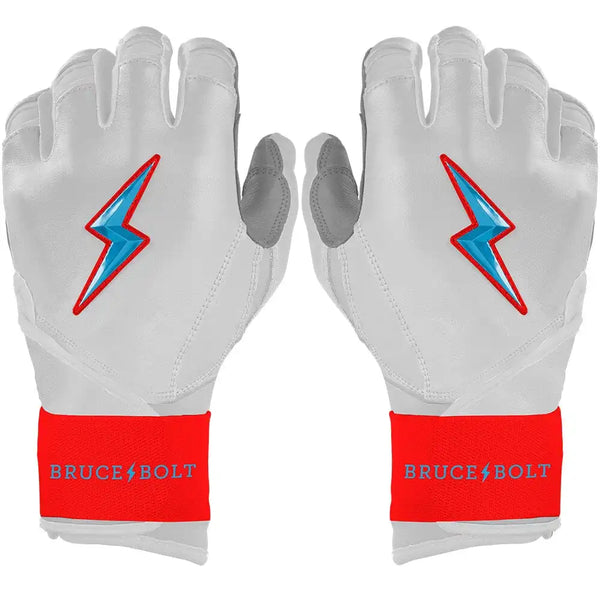 Bear Series Long Cuff Batting Gloves - Miami White