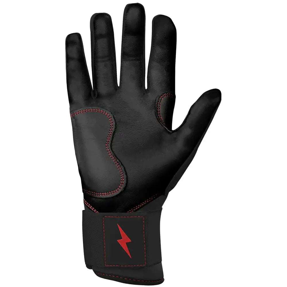 Bear Series Long Cuff Batting Gloves - Black Secondary image
