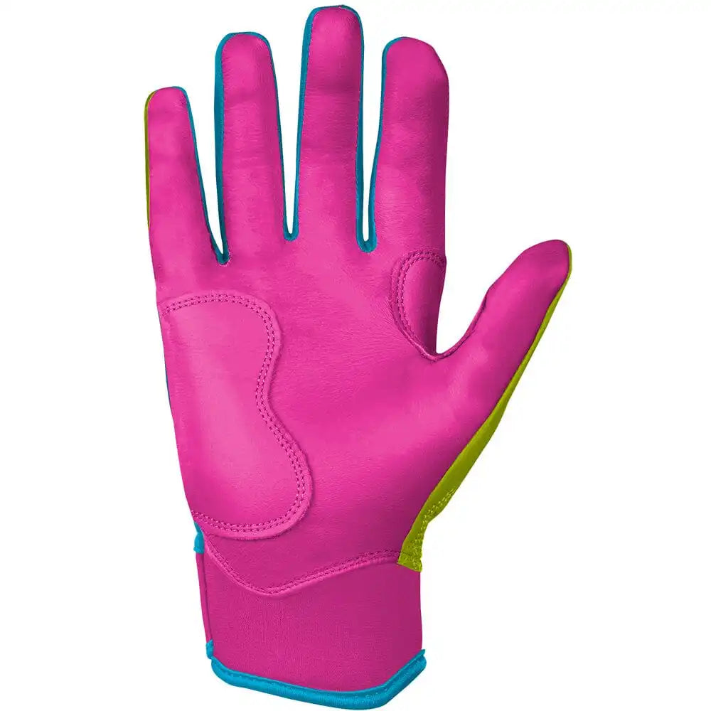 Bear Series Short Cuff Batting Gloves - Caribbean Yellow Secondary image