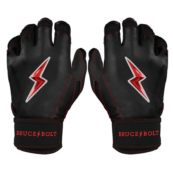 Bear Series Short Cuff Batting Gloves - Black
