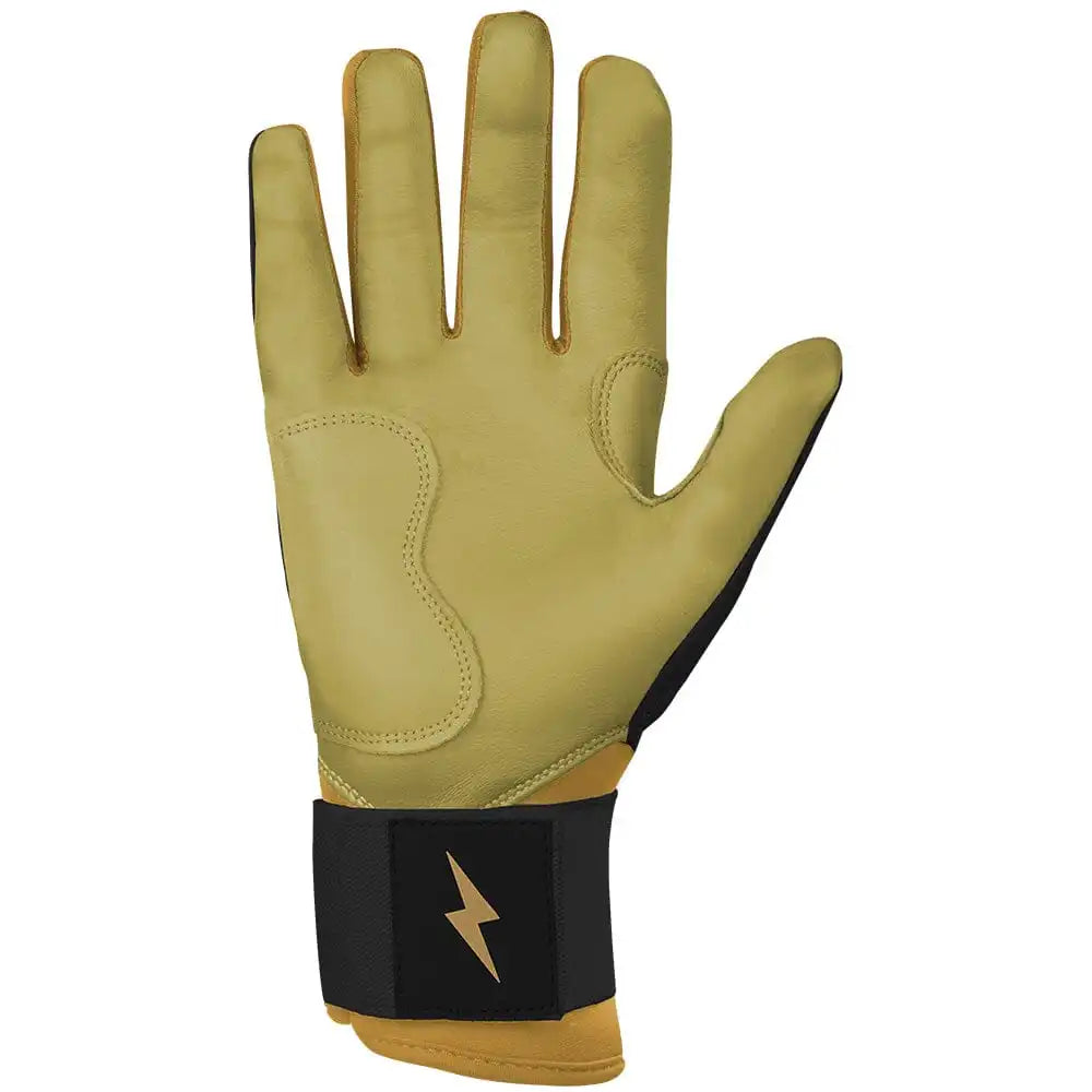 Gold Series Long Cuff Batting Gloves - Black/Gold Secondary image