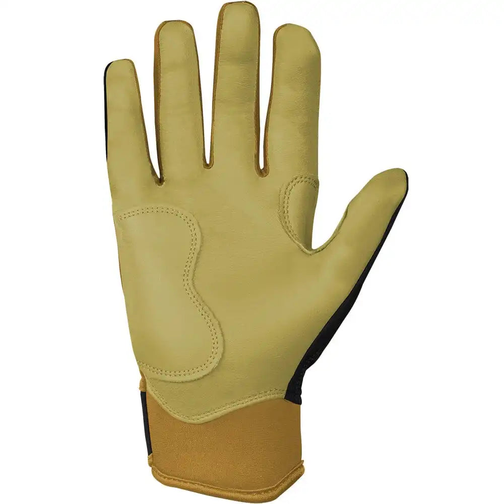 Gold Series Short Cuff Batting Gloves - Black/Gold Secondary image