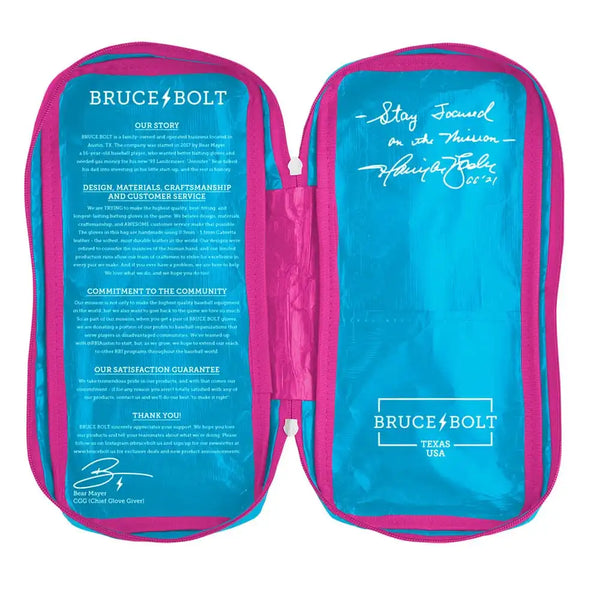 Harrison Bader Signature Series Long Cuff Batting Gloves - Blue/Pink