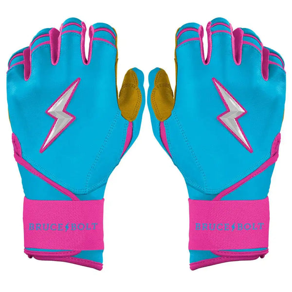Harrison Bader Signature Series Long Cuff Batting Gloves - Blue/Pink