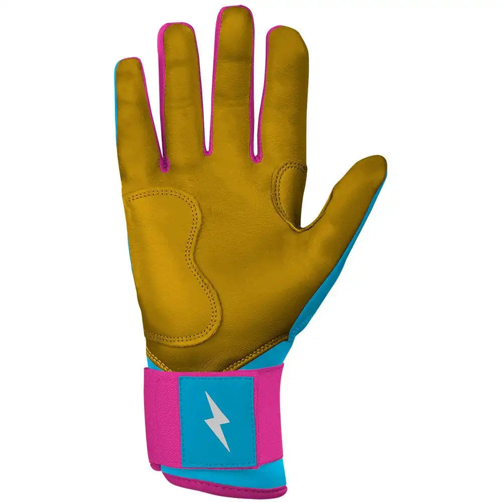Harrison Bader Signature Series Long Cuff Batting Gloves - Blue/Pink Secondary image