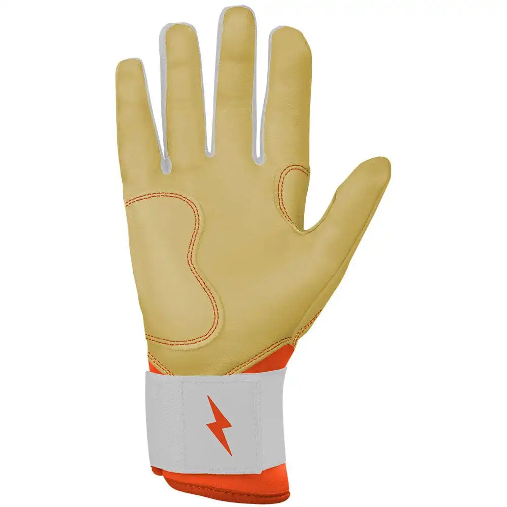 Max Clark Signature Series Long Cuff Batting Gloves - Clark Ivory Secondary image