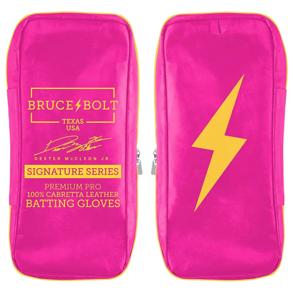 Dexter McCleon Jr. Signature Series Long Cuff Batting Gloves - Pink Lemonade