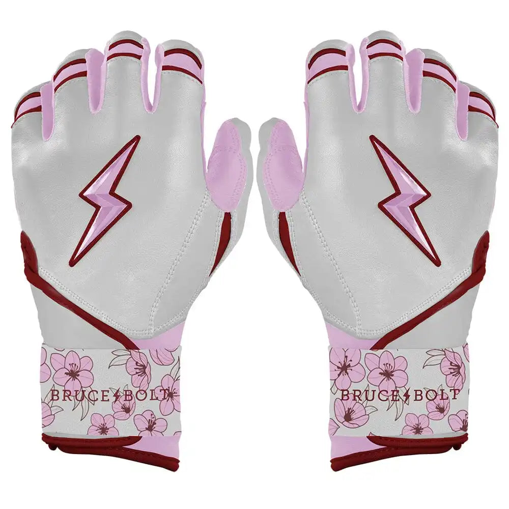 Lars Nootbaar Signature Series Long Cuff Batting Gloves - White/Pink Main image