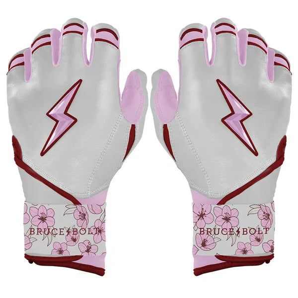 Lars Nootbaar Signature Series Long Cuff Batting Gloves - White/Pink