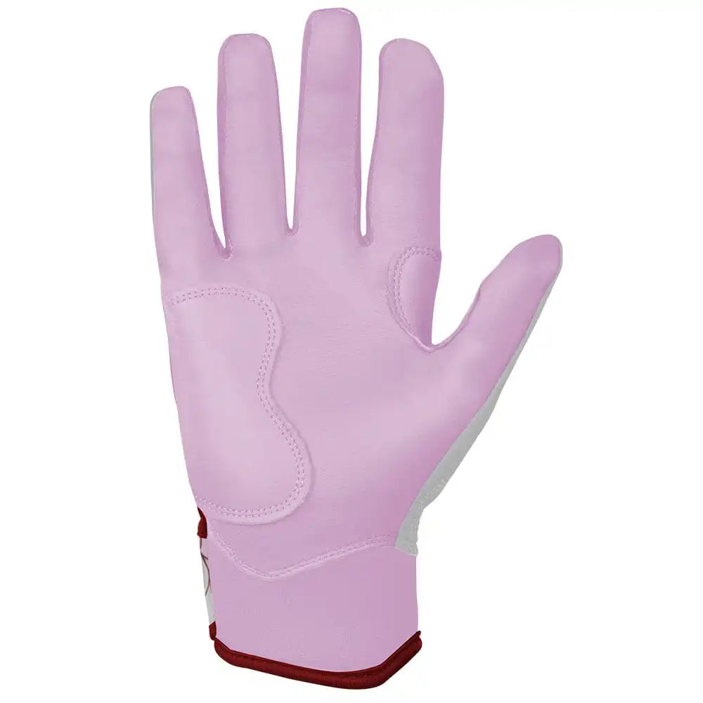 Lars Nootbaar Signature Series Short Cuff Batting Gloves - White/Pink Secondary image