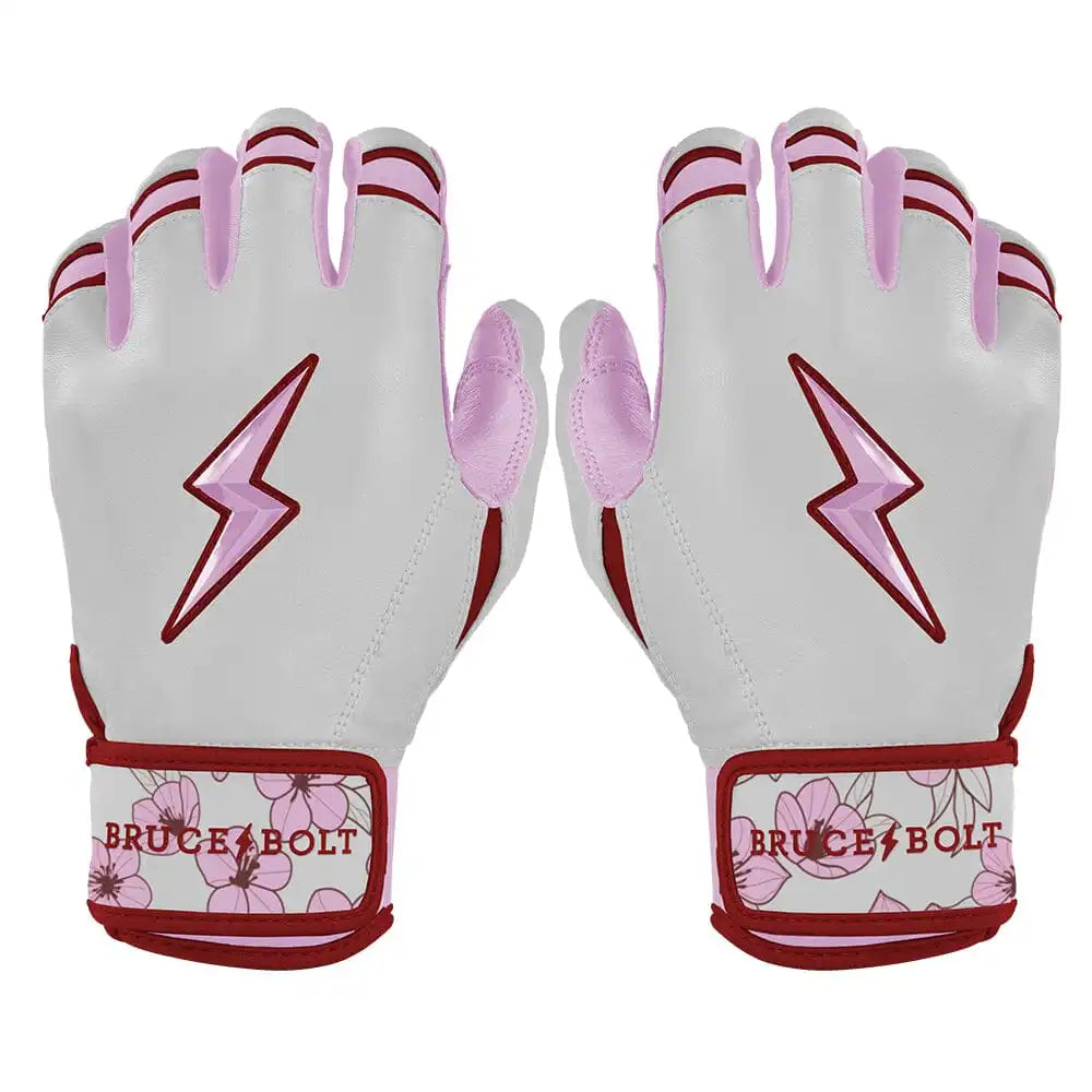 Lars Nootbaar Signature Series Short Cuff Batting Gloves - White/Pink Main image