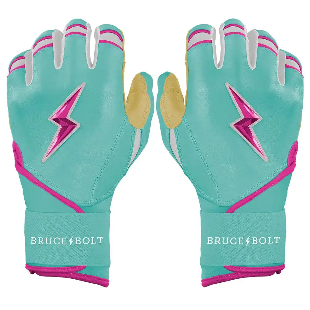 Fernando Tatis Jr. Signature Series Long Cuff Batting Gloves - Mint/Pink Main image