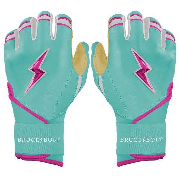 Personalized Fernando Tatis Jr. Signature Series Long Cuff Batting Gloves - Mint/Pink