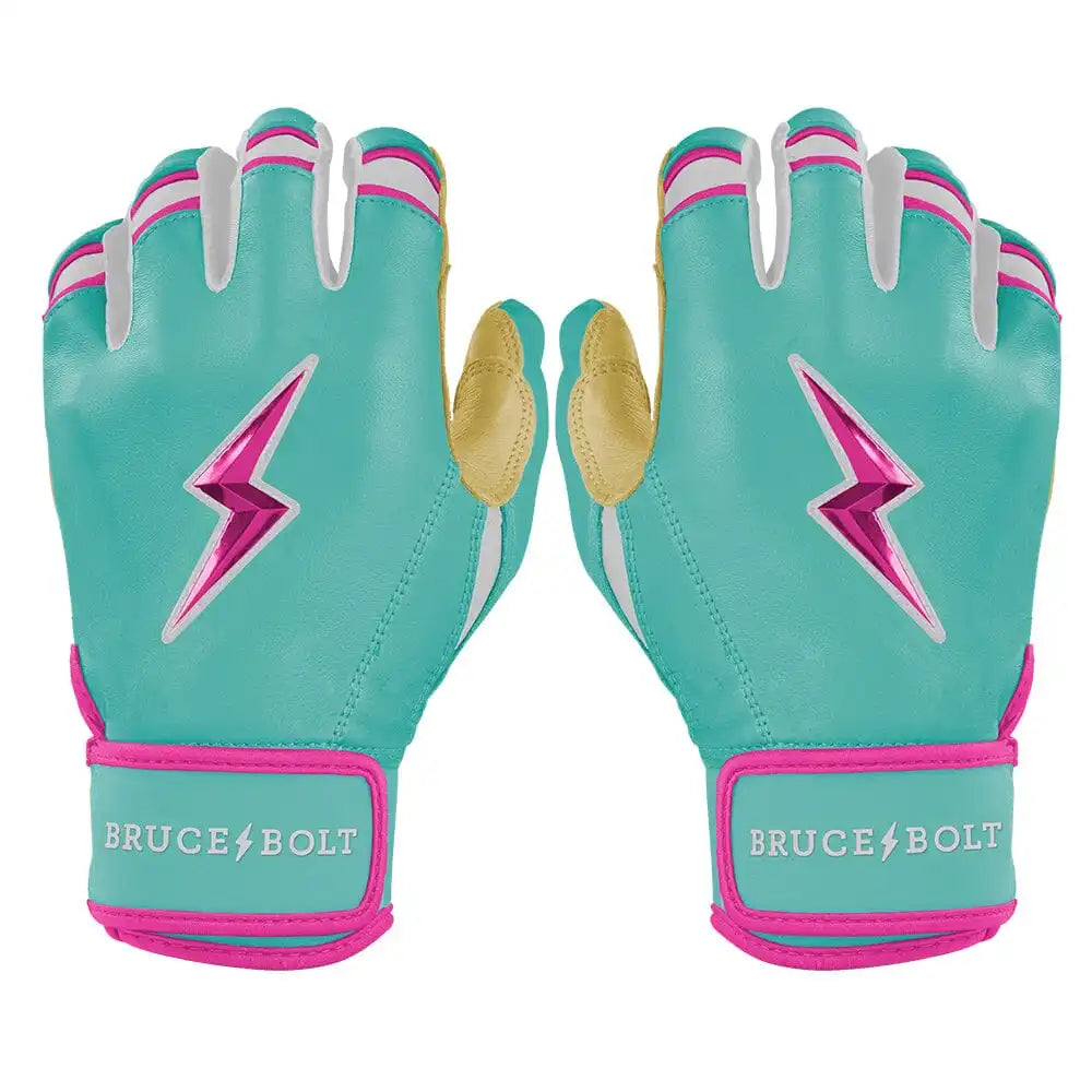 Fernando Tatis Jr. Signature Series Short Cuff Batting Gloves - Mint/Pink Main image