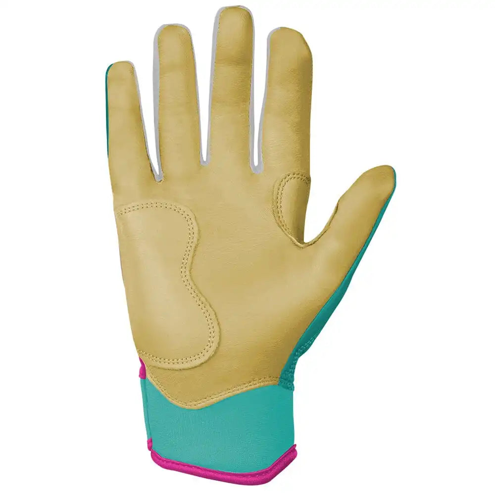 Personalized Fernando Tatis Jr. Signature Series Short Cuff Batting Gloves - Mint/Pink Secondary image